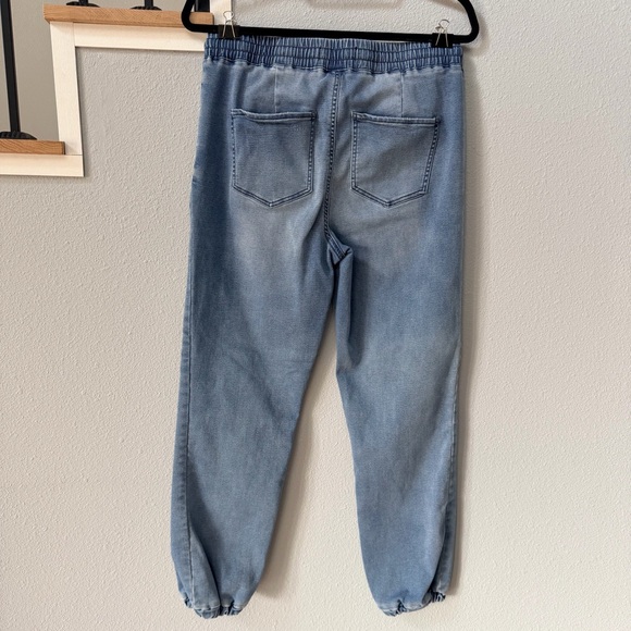 Sound Style Stretchy Denim Blue Drawstring Joggers w/Pockets Sz Medium - Picture 7 of 13